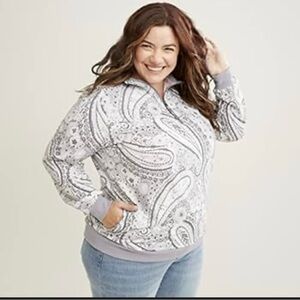 Vera Bradley Gray Paisley Sweatshirt